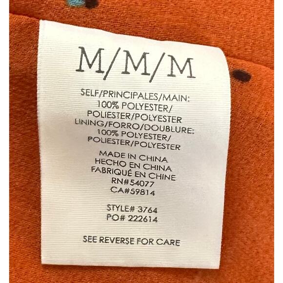 Cabi Sprinkle Ruffle Top Orange Sleeveless Double Layer #3764 Size M - Picture 12 of 12